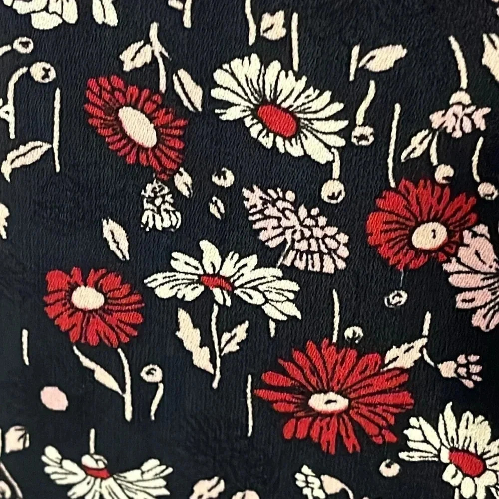 Brooks Brothers Red Fleece | Daisy floral sleeveless dress tie neck Women size 2 - Picture 5 of 10
